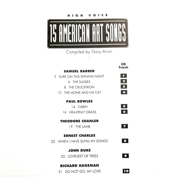 Hal Leonard Music Book 15 American Art Songs for High Voice With CD - Picture 4 of 11